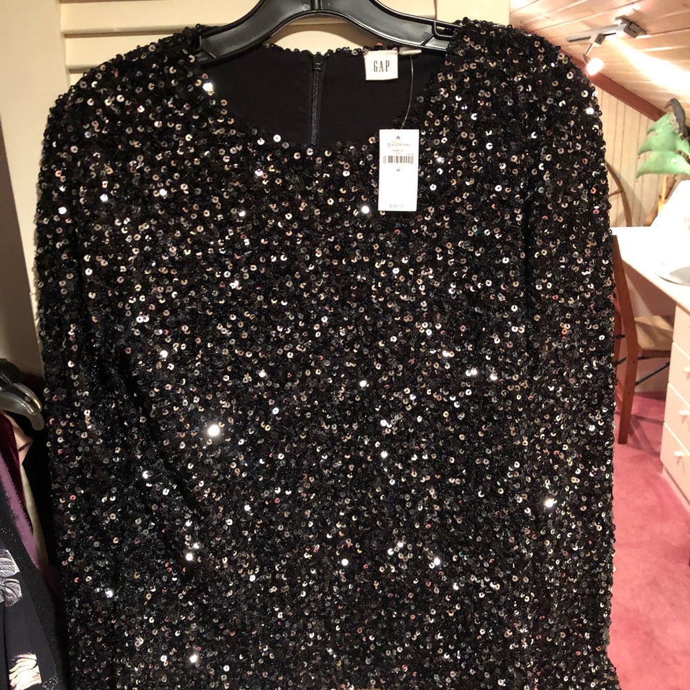 Gap sequin long sleeve top